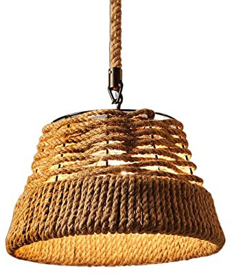 Lustre à une tête E27 à visser, lampe à suspension en ficelle de fer au design créatif, luminaire suspendu au plafond, lampe à suspension décorative pour le salon, la salle à manger et le couloir