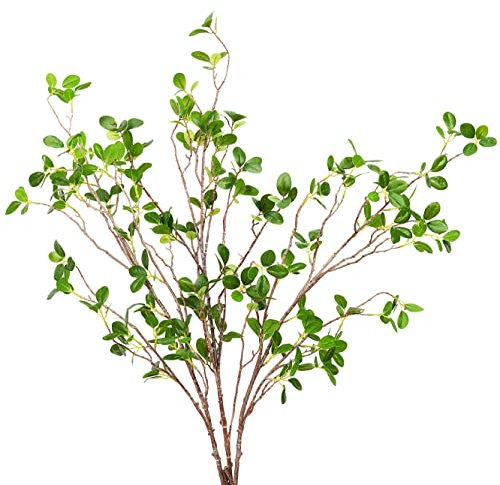 SzJias 3-Pack 43.3 U-Shape Eucalyptus Artificial Branches for Vase, Realistic, Natural Style