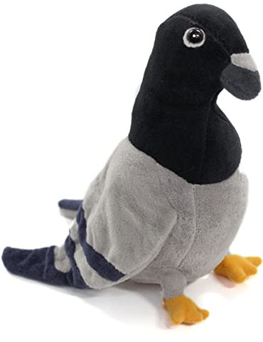 Defender | Plüsch Flauschige Taube | Realistisches Kuscheltier | Blau Grau