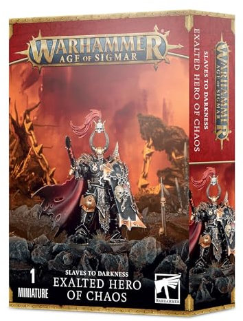 Warhammer Age of Sigmar Games Workshop Slaves to Darkness : Exalted Hero of Chaos, Noir