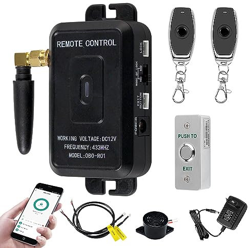 QTTYELOK WiFi Tuya Door Access Control System Kit Wireless Gate Door Opener Telecomando Sblocca Smartphone APP Control (Kit Senza Serratura Elettrica)