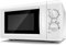 Micro-ondes manuel avec décongélation, 6 autocuiseurs pré-programmés, minuterie 0-30 min, cavité facile à utiliser et à nettoyer, design élégant, mise hors tension automatique, 700 W, 20 L - blanc