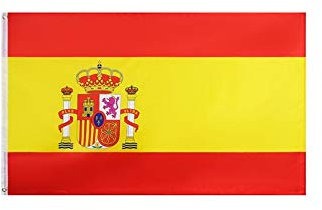 Stormflag Bandera España grande para Exterior 4x6FT Spain Flag 120x180cm poliéster 115 g/m2, de metal costura doble con ojal