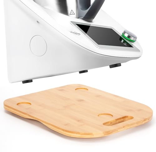 Cinnani Planche Coulissante pour Thermomix TM6 TM5, Planche à Glisser pour Thermomix TM6/TM5, Planche à Roulettes en Bois de Bambou, Accessoire pour Thermomix, Plateau pour Thermomix TM6 TM5