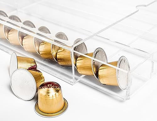 Cassetto supporto maccchina del caffè e porta capsule in Plexiglass trasparente