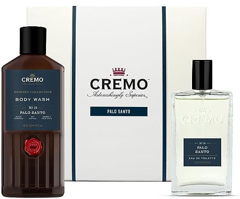 CREMO - Palo Santo Gift Set for Men - Eau de toilette 100ml and Body Wash 473ml - Woody fragrance