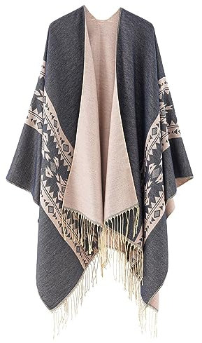 ORANDESIGNE Damen Poncho Schal Cashmere Feeling Strick Cape Cardigan Gestrickt Überdimensionalen Decke Kap-Schal Für Frauen Mutter Geschenk C Rosa