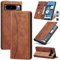 Jasonyu Funda para Google Pixel 8 Pro, Cuero PU Carcasa, Tipo Libro Flip Case con Tarjetas y Cartera, Soporte Plegable, Cierre magnético, Capa (Marrón)