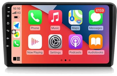 HURUMA 9 Pantalla Táctil Android 12 Reproductor De Radio para Audi A3 8P 2003-2013 con WiFi/Enlace Espejo/Bluetooth Manos Libres/USB/FM RDS,Cámara Trasera 2 DIN Radio (Color : S1 1+16G)