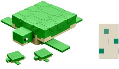 Mattel Minecraft Vanilla Actionfigur Schildkröte, 8,3 cm, für Kinder ab 6 Jahren