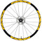 DualColorStampe Felgenaufkleber MTB 26''-29'' Zoll Rad Bike Sticker - Gelb, Kratzfest, UV-beständig, Vinyl, Sportlich, 2 Stk