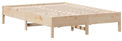 vidaXL Massivholzbett ohne Matratze 120x200 cm Kiefernholz