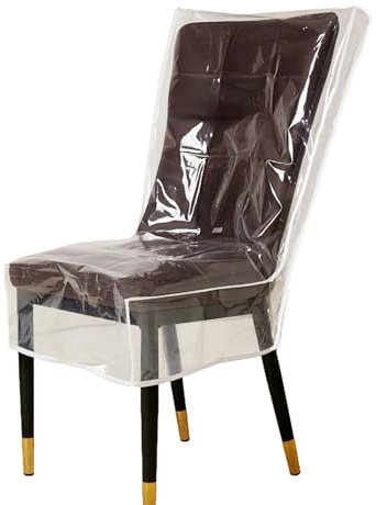 Transparente Kunststoff-Stuhlhussen für Katzen/Hunde, bissfest, Staubschutz, transparent, wasserdicht, für Zuhause, Büro, Hotel, 6 Stück