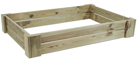 Cajón de Cultivo para huerto, Madera 120x120x30 cm con Altura 30 cm