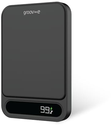 Groov-e Power Bank 5000 Magnetic - Wireless Phone Charger Power Bank for Smartphone, Android, & iPhone - 5000mAh Power Bank Fast Charging, USB-C Output, USB-C Input - Pre-Charged, MagSafe Compatible