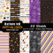 Morcheiong 55 Blatt Halloween-Muster, dekoratives Papier, doppelseitig, für Kartenherstellung, Scrapbooking, Fotoalbum, Dekoration, 10 Designs (lila, 21 x 28,5 cm)