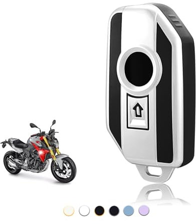 TOOMUME Coque Clé TPU, Etui Clé Étui Clé Adapté pour BMW Moto F750GS F850GS F900R C400GT R1200GS LC ADV R1200RS R1200RT R1250R R1250GS K1600GT, Couvre Clef Cache Cle Voiture Telécommande