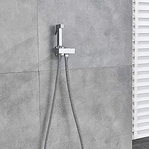 Rubinetti da Cucina Rubinetto per Bidet Rubinetto per Acqua Fredda a Parete Maniglia Singola Spruzzatore per Bidet in Ottone Valvola a Foro Singolo Tubo Doccia da 150 cm-1