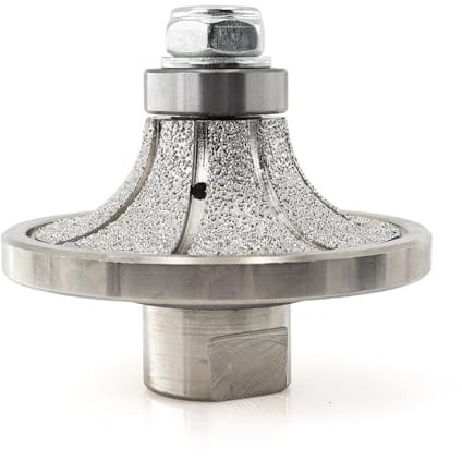 B20 1,9 cm Demi Bullnose Roundover Diamant Profiler Main pour Granit Béton Marbre Pierre Filetage 5/8-11