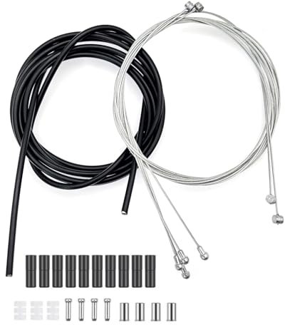 JZK Bike inner brake cable housing kit, cycle brake cable set, bike brake line, bike repair kit, bicycle brake cable replacement for mountain bike road bike