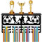 CREATCABIN Fußball Medaillenhalter Trophäenregal Medaillenaufhänger Metall Zur Wandmontage Für 60+ Medaillen Bänder Organisationsregal Mit Regal Für Preisverleihungen Rennmedaillengewinner 40x20x10cm