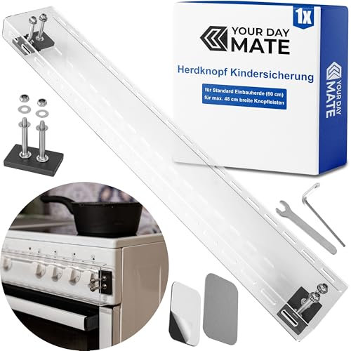 Bouton de cuisinière Sécurité enfants, 1 kit, en verre acrylique, transparent, sécurité bébé avec fixation magnétique