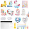 DIY Malerei Einhorn Gipsgießen Set,Kinder Malset Bastelset zum Gips Giessen, 7 Muster Einhorn Gipsgießen Set, Einhörnern Gipsfiguren zum Gießen & Bemalen, Geschenke für Jungen & Mädchen für Kinder