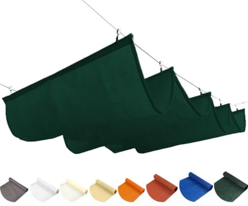 Tenda parasole retrattile con protezione UV e kit di montaggio per pergola, patio, 95% di ombreggiatura