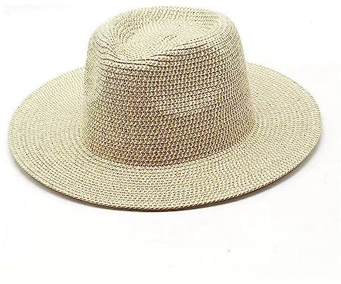 SLEDEZ Chapeau De Paille D'été pour Hommes Chapeau Melon for Homme Chapeau de Paille Pare-Soleil Chapeau de Plage(Colour 2)