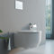 UDiseño Hänge WC Spülrandlos, Toilette ohne Spülrand, 360° Einloch Superspin Spülung, D-Form, Randlos Tiefspüler, Wand WC inkl. UF WC-Sitz mit Absenkautomatik, Toilettenbecken Komplettset, 53cm, Weiß