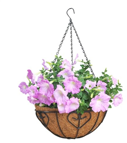 Pflanzerkorb mit Coco Liner, Pflanzerhalter mit Cocofaser Runde Garten