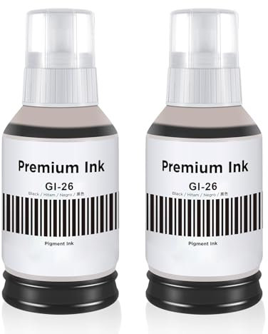 2 x 170ML GI-56 GI56 Schwarz Tinte Kompatibel mit Canon GI-56 Tintenflasche Multipack Kompatibel für MAXIFY GX6150 GX7150 GX7050 GX6050 GX5050 GX4050 GX3050 GX6550 GX5550 Drucker