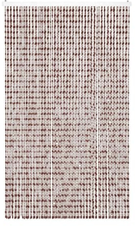 IlGruppone Tenda Antimosche per Porta Finestra A Pannello con Telaio in PVC, in più Colori, Moschiera con Corde a Perline per Esterno Interno Fili a Caduta - Caffe - 100 x 220 Cm