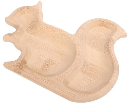 Eichhörnchen -Holz -Snack -Teller, Geeignet für Schnelle Zubereitung, Käseplatte und Küchendekor, Ideal für Partys, Hochzeiten, Weihnachten
