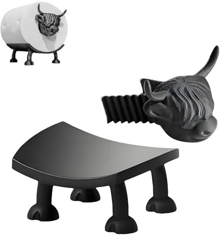 1 PC Sheep Toilet Roll Holder, Free Standing Novelty Bathroom Decor,highland cow bathroom accessories Rustic Highland Cow Inspired Tissue Stand for Farmhouse Themed Homes