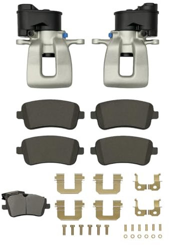 Brake Calipers And Mintex Brake Pads Compatible With Ford Transit Mk7 Twin Wheel (2006-2014) Rear Pair