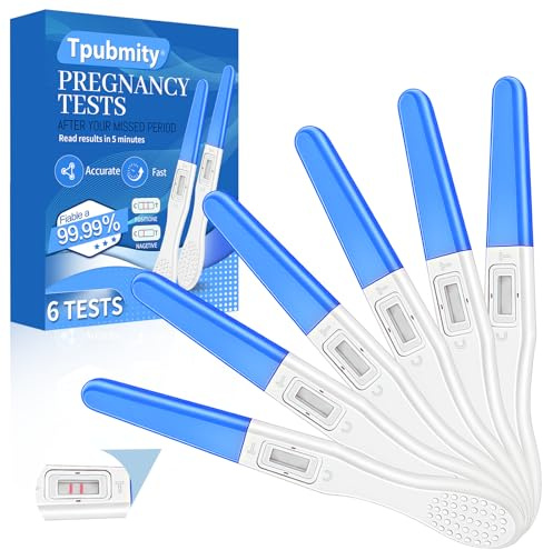 6 Stück Schwangerschaftstest,HCG Nachweis,Frühschwangerschaftstest,Zuverlässiger Ultra Frühtest Schwangerschaft,Pregnancy Test, Genauigkeit & schnellem Ergebnis, Blau
