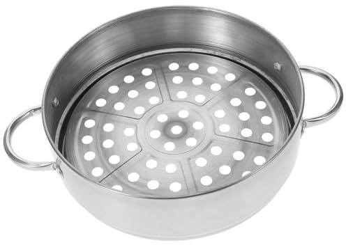 VICASKY Edelstahl Dampfkorb Steamer Basket Øcm Robuster Dampfgarer Einsatz Für Dämpfen Von Dumplings Dim Sum Brötchen Gemüse Hitzebeständig Für Küche Und Restaurant