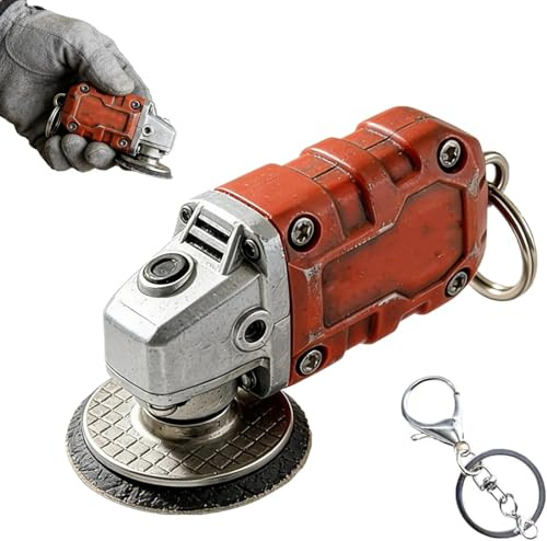 Mini-Schleifmaschinen-Schlüsselanhänger, 2-in-1-Mini-Schleifwerkzeug, Schlüsselanhänger, Rucksackzubehör, Tasche, Geldbörse, Charms, Geschenk, 1 Stück, Einheitsgröße