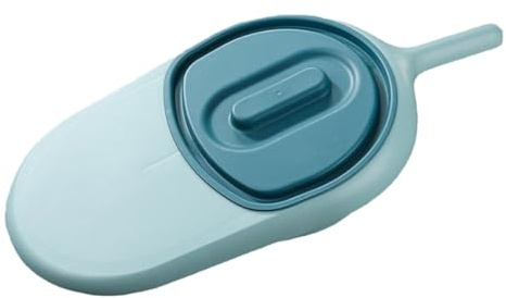 IWOWHERO Padella Igienica Sanitaria in Plastico Manico e Coperchio, Resistente e Pratica, Design Semplice e Tondo per Uso Domestico e Ospedaliero