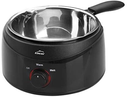 LACOR - 69317 - Maria Bath, Chocolatera, to Melt Chocolate, Elektro-Container mit abnehmbarem Edelstahl Eimer, Kapazität 1 Liter, Maße: 16cm, Tiefe 7cm, 70W, Schwarz