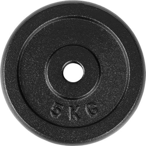Gymtek® Hantelscheibe - 5 kg Gewichte, 29 mm - Gewichtsscheibe, Hantelgewichte