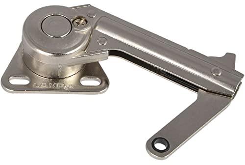 LAMP Bremsklappenhalter kurz NSDX - 10 rechts, Klappenbeschlag unten für Holzfronten, Stahl vernickelt