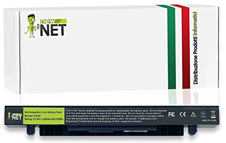 NewNet Batteria A41-X550A compatibile con portatile ASUS F452V F452VP ASUS F550 Serie F550C F550CA F550CC F550E F550EA F550L F550LA F550LB F550LC F550V F550VB F550VC F552C F552CL F552E