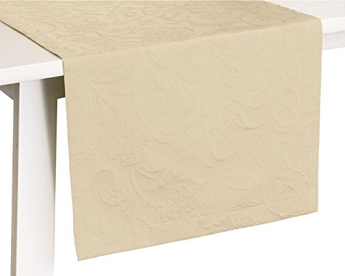 Pichler Gedeckläufer Cordoba bügelfrei, s-Sand, 50 cm x 150 cm