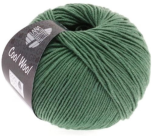 LANA GROSSA Cool Wool Uni | Extrafeine Merinowolle waschmaschinenfest und filzfrei | Handstrickgarn aus 100% Schurwolle (Merino extrafein) | 50g Wolle zum Stricken & Häkeln | 160m Garn FB 2021