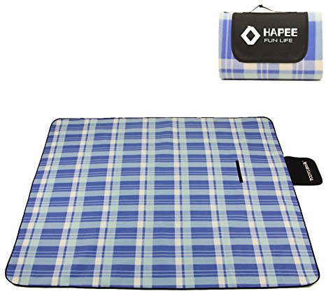 Couverture de pique-nique extra large - Avec envers imperméable et anti-sable - Facile à plier - Idéale pour la plage, les voyages - Motif écossais rouge X-Large( 59x79) bleu/carreaux