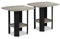 Furinno Design Simple Table d'Appoint de Chevet avec Tiroir Poubelle, Paquet de 2, Chêne Français