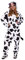 Rubies Disfraz Vaca para adulto, Unisex talla Única, Jumpsuit color blanco con manchas negras y capuchay cola adjunta, original de Rubies