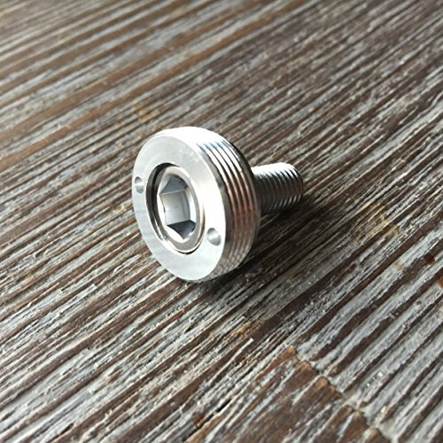Unbekannt Kurbelschrauben farbig mit Alukappe Vierkant Innenlager MTB/Road Tuning Caps Axle Bolts (Silber)